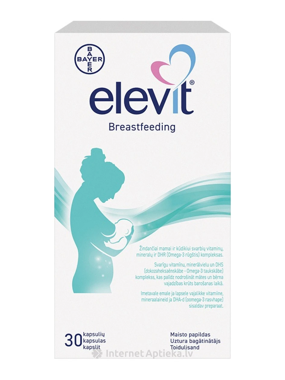 Elevit Breastfeeding kapslid, 30 kapslit | internetaptieka.lv