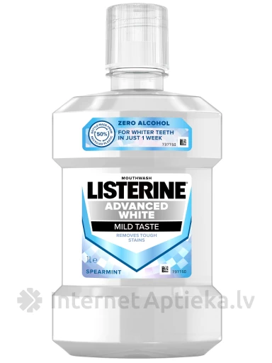 LISTERINE Advanced White средство для полоскания рта, 1 л | internetaptieka.lv