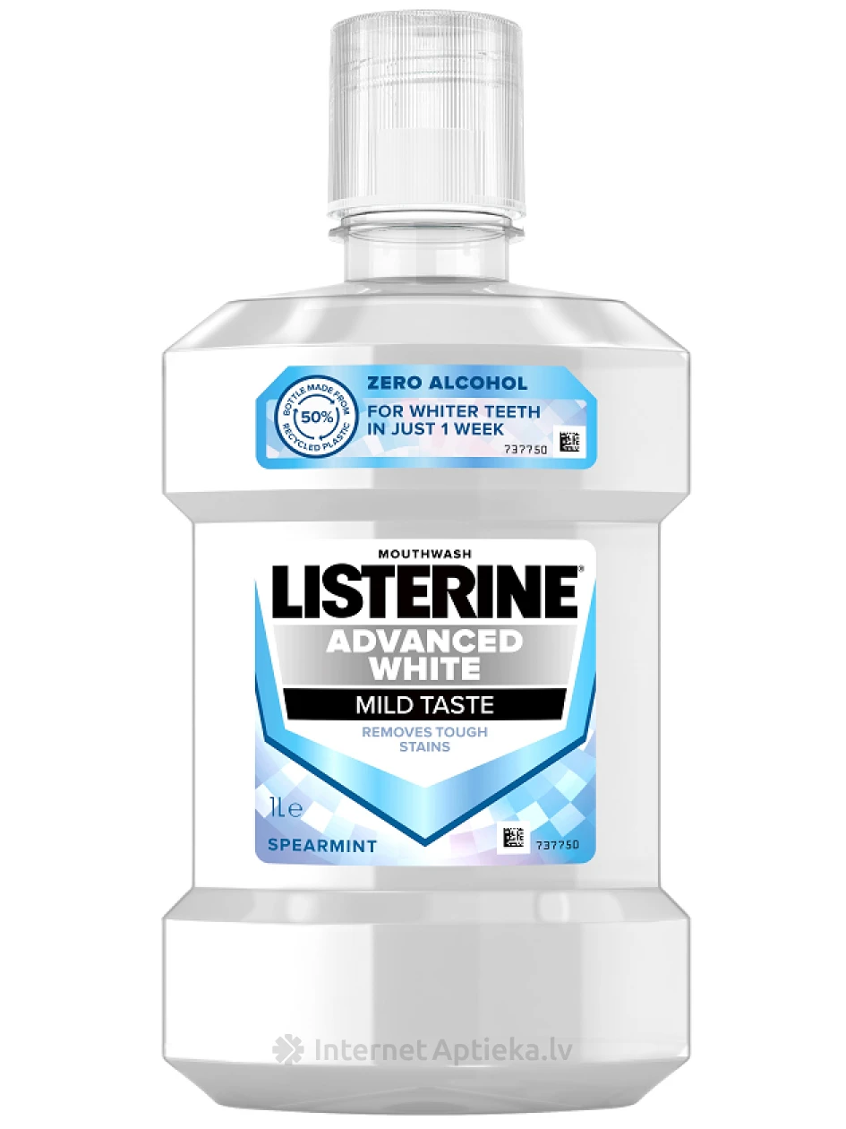 LISTERINE Advanced White средство для полоскания рта, 1 л | internetaptieka.lv