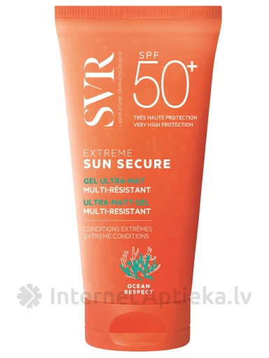 SVR SUN SECURE EXTREME SPF50+ īpaši ūdensizturīga no saules aizsargājoša sejas želeja, 50 ml | internetaptieka.lv