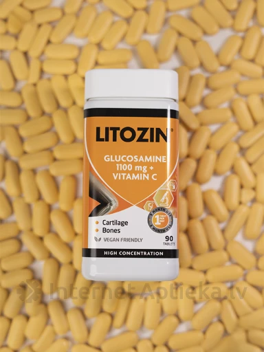 Litozin glükoosamiin 1100mg + C-vitamiin, 90 tabletti | internetaptieka.lv