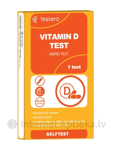 Testera ātrais tests vitamīna D notekšanai kasete, 1 gb. | internetaptieka.lv