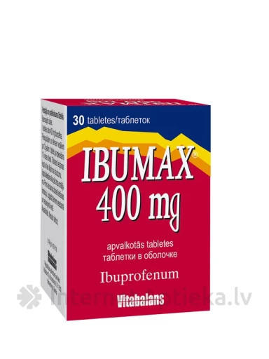 Ibumax 400 мг, 30 таблеток | internetaptieka.lv