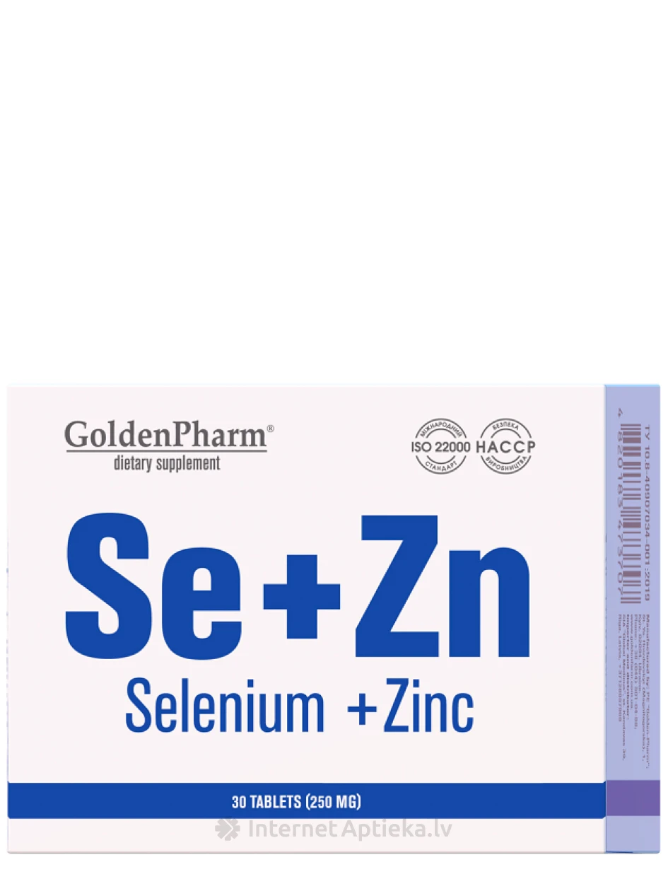 Selēns+Cinks, 30 tabletes | internetaptieka.lv