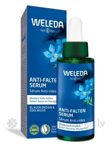 Weleda Blue Gentian & Edelweiss pinguldav seerum küpsele näonahale, 30 ml | internetaptieka.lv