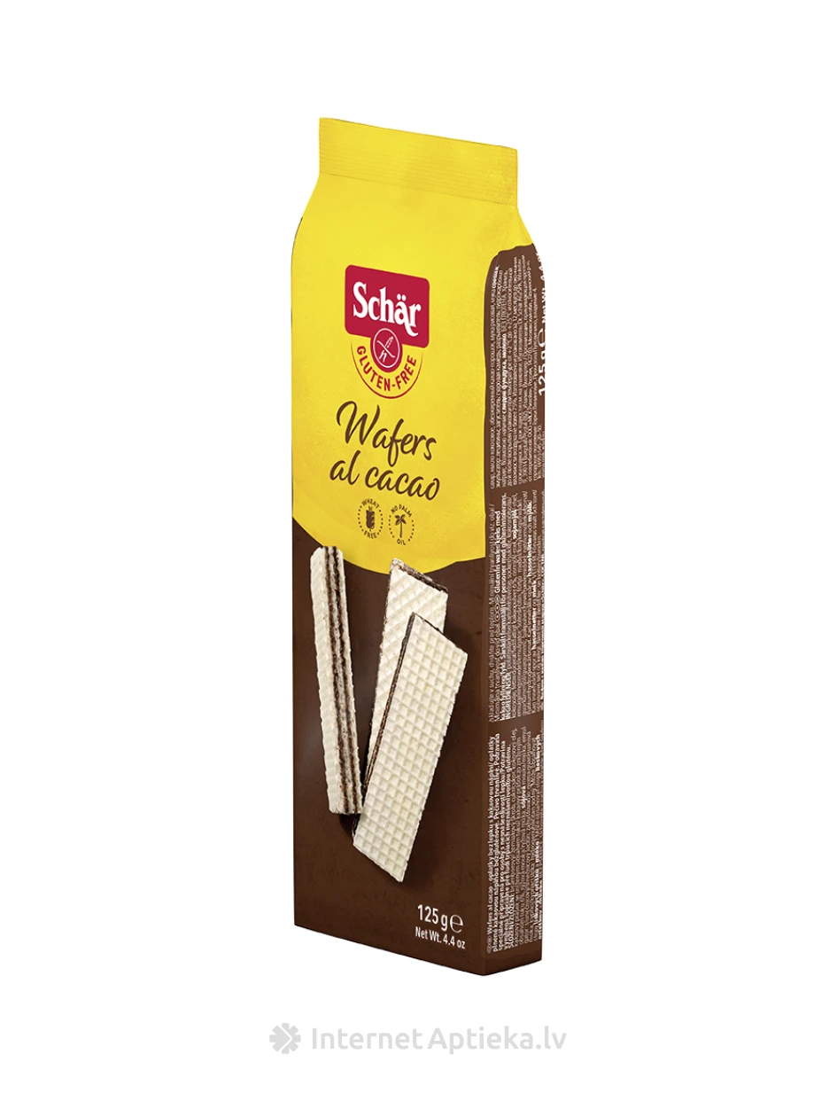 Schär Wafers Al Caccao bezglutēna vafeles ar kakao krēmu, 125 g | internetaptieka.lv