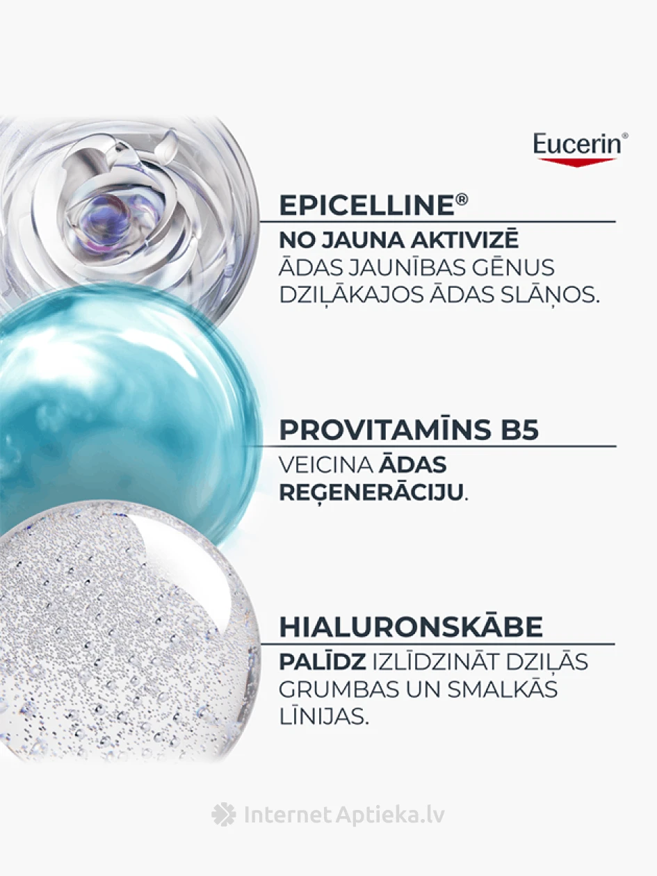 Eucerin Hyaluron-Filler + Longevity Epigenetic nakts krēms sejai ar Epicelline® un hialuronskābi, 50 ml | internetaptieka.lv