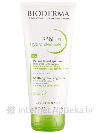 BIODERMA Sebium Hydra cleanser успокаивающий очищающий бальзам, 200 мл | internetaptieka.lv