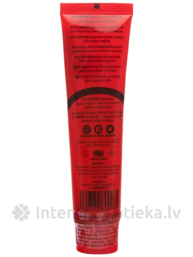 Dr.Pawpaw izteikti sarkans lūpu balzams, 25 ml | internetaptieka.lv