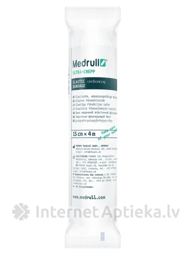 Medrull ультра эластичный бинт 4 м х 15 см, 1 шт. | internetaptieka.lv