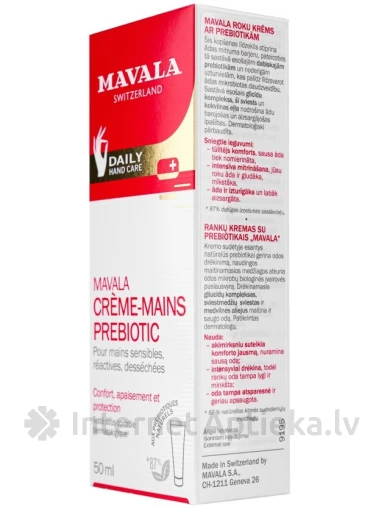 MAVALA PREBIOTIC sausai, jutīgai roku ādai, 50 ml | internetaptieka.lv