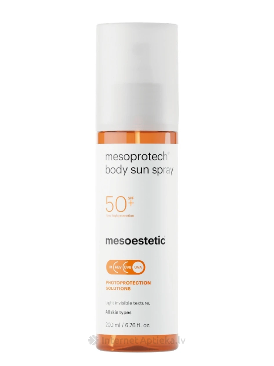 Mesoestetic mesoprotech SPF 50+ saules aizsarglīdzeklis ķermenim, 200 ml | internetaptieka.lv