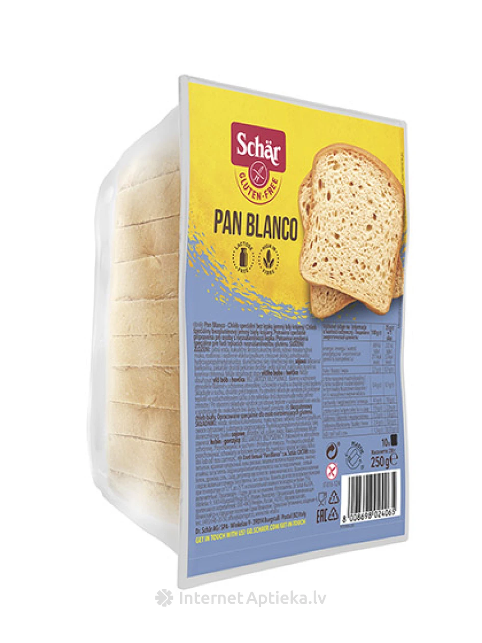 Schär Pan Blanco безглютеновый Классический белый хлеб, 250 г | internetaptieka.lv