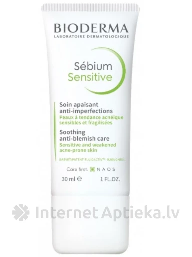 Bioderma Sébium Sensitive krēms jūtīgai ādai, 30 ml | internetaptieka.lv