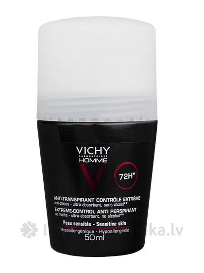 VICHY dezodorants-rullītis ar ilgstošu iedarbību HOMME 72 h, 50 ml