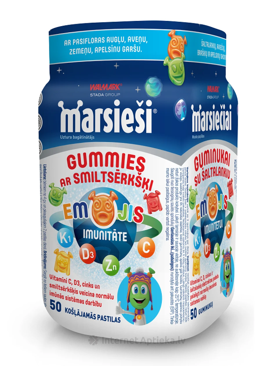Walmark Марсиане GUMMIES с облепихой, 50 пастилок | internetaptieka.lv