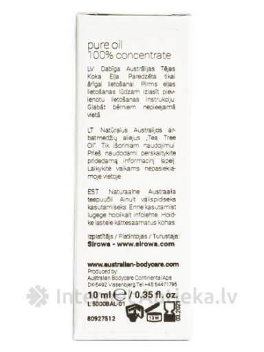 Australian Bodycare масло австралийского чайного дерева, 10 мл | internetaptieka.lv