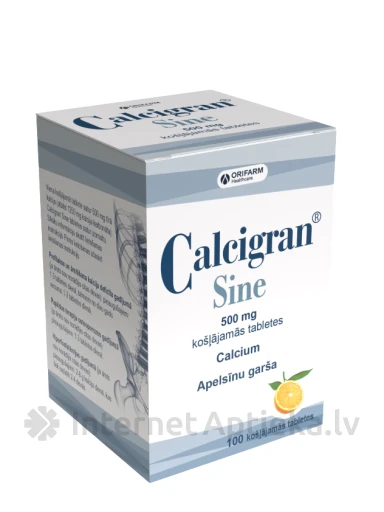 Calcigran Sine 500 mg, 100 närimistabletti | internetaptieka.lv