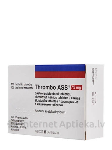 Thrombo ASS 75 mg, 100 tabletes | internetaptieka.lv