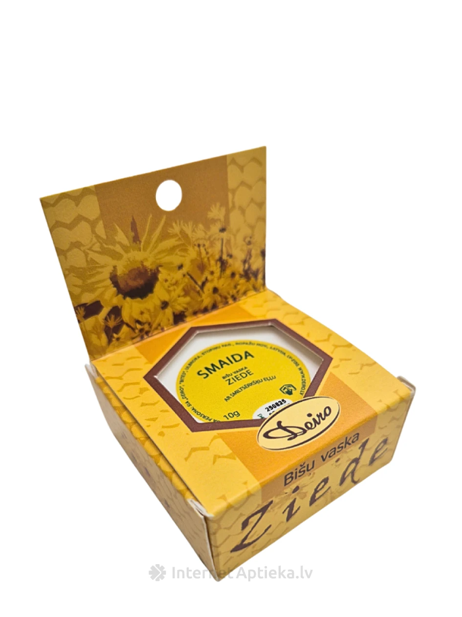 Deiro SMAIDA Bišu vaska ziede ar smiltsērkšķu eļļu, 10 g | internetaptieka.lv
