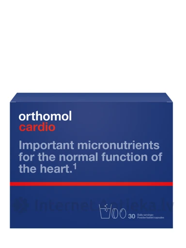 Orthomol Cardio (pulveris + kapsulas + tabletes), 30 dienu devas | internetaptieka.lv