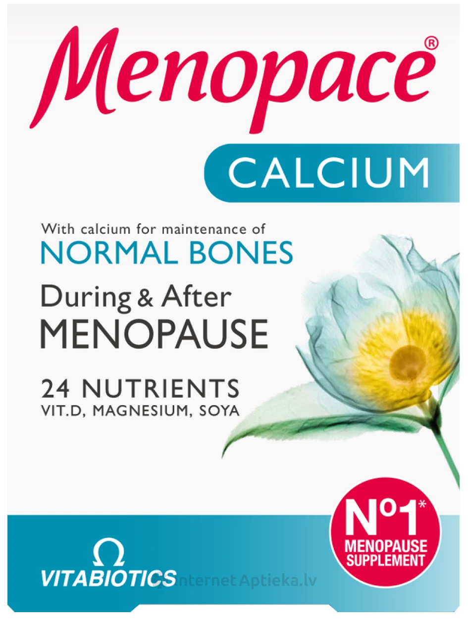 Menopace® CALCIUM tabletes, 60 gb. | internetaptieka.lv