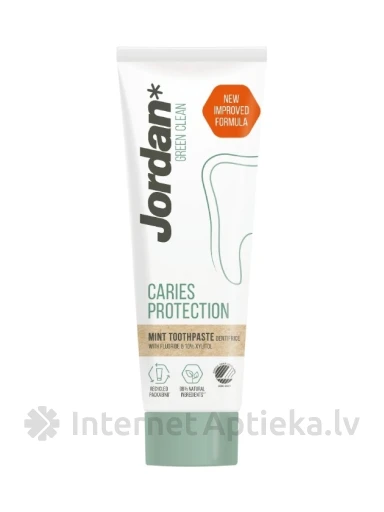 JORDAN Green Clean Cares Protection Зубная паста, 75 мл | internetaptieka.lv