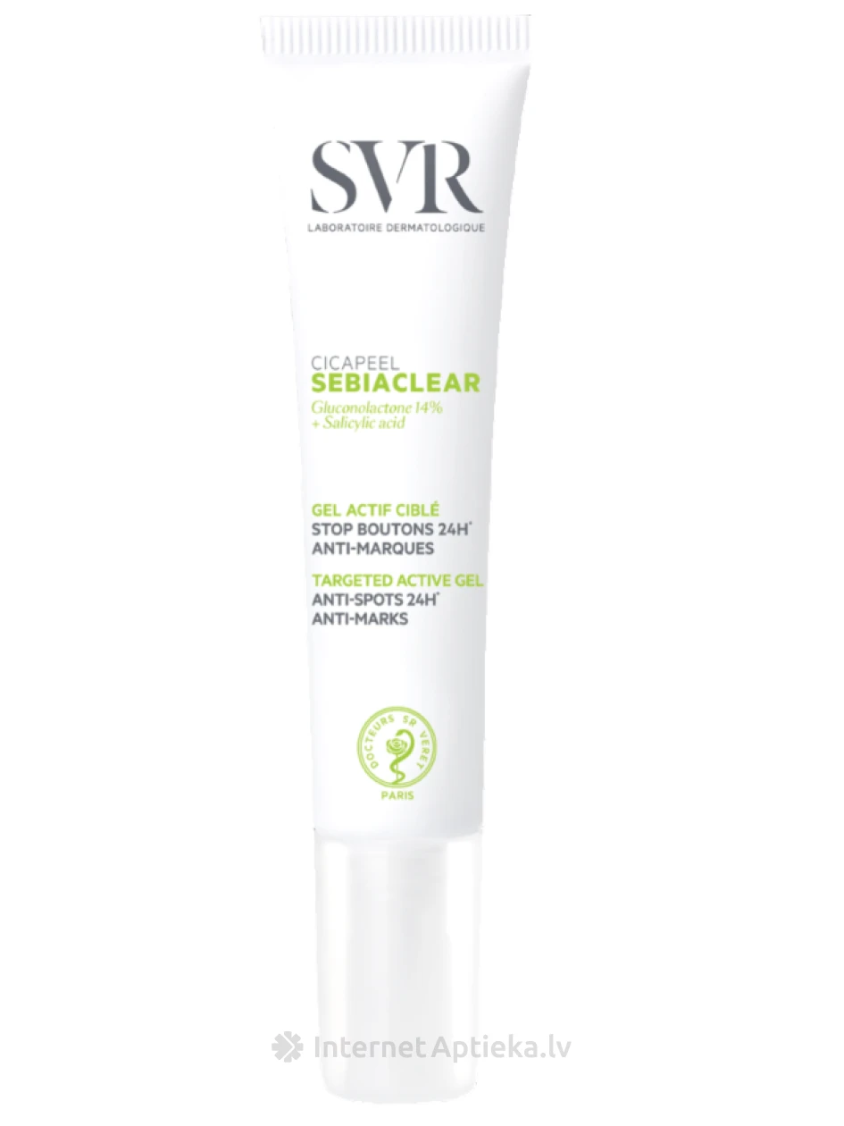 SVR Sebiaclear Cicapeel aktiivgeel vistrikele, 15 ml | internetaptieka.lv