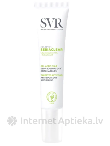 SVR Sebiaclear Cicapeel гель от прыщей, 15 мл | internetaptieka.lv