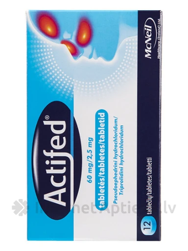 Actifed, 12 tabletes | internetaptieka.lv