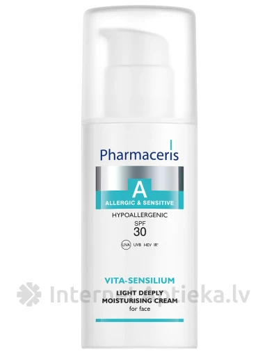 PHARMACERIS A VITA-SENSILIUM SPF30 viegls, dziļi mitrinošs sejas krēms, 50 ml | internetaptieka.lv