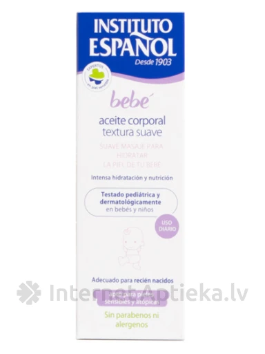 Instituto Espanol Bebe Newborn успокаивающее масло для тела для детей, 150 мл | internetaptieka.lv