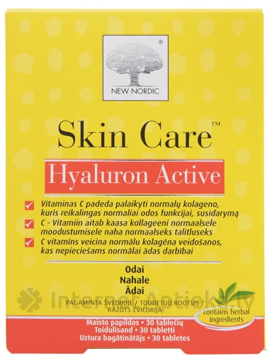 Skin care Hyaluron active tabletes, 30 gb. | internetaptieka.lv