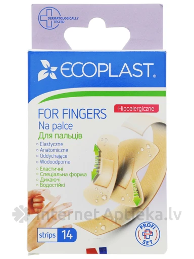 ECOPLAST plāksteru komplekts pirkstiem, 14 gb. | internetaptieka.lv