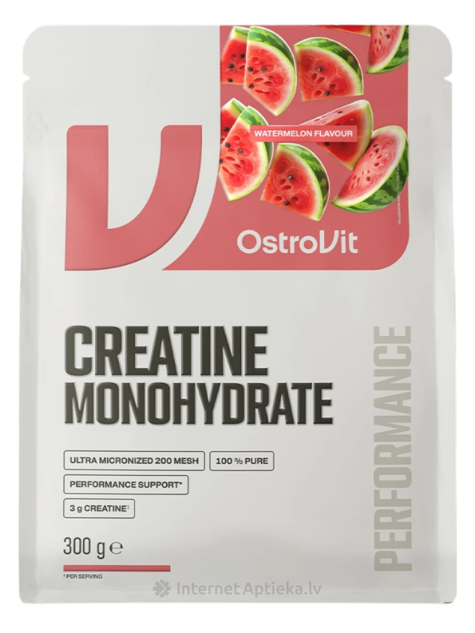 OstroVit kreatino monohidrato arbūzų milteliai, 300 g | internetaptieka.lv