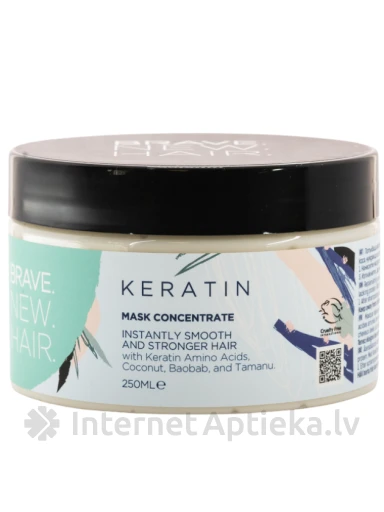 Brave.New.Hair. Keratin maska matu nogludināšanai, 250 ml | internetaptieka.lv