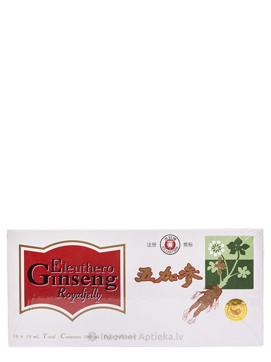 Eleuthero - ženšenni mesilaspiim, 10 joogipudelit | internetaptieka.lv