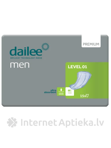 Dailee Men Premium Level 1 ieliktņi, 15 gb. | internetaptieka.lv