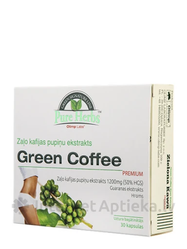 Olimp Labs Green Coffee Premium zaļo kafijas pupiņu ekstrakts, 30 kapsulas | internetaptieka.lv