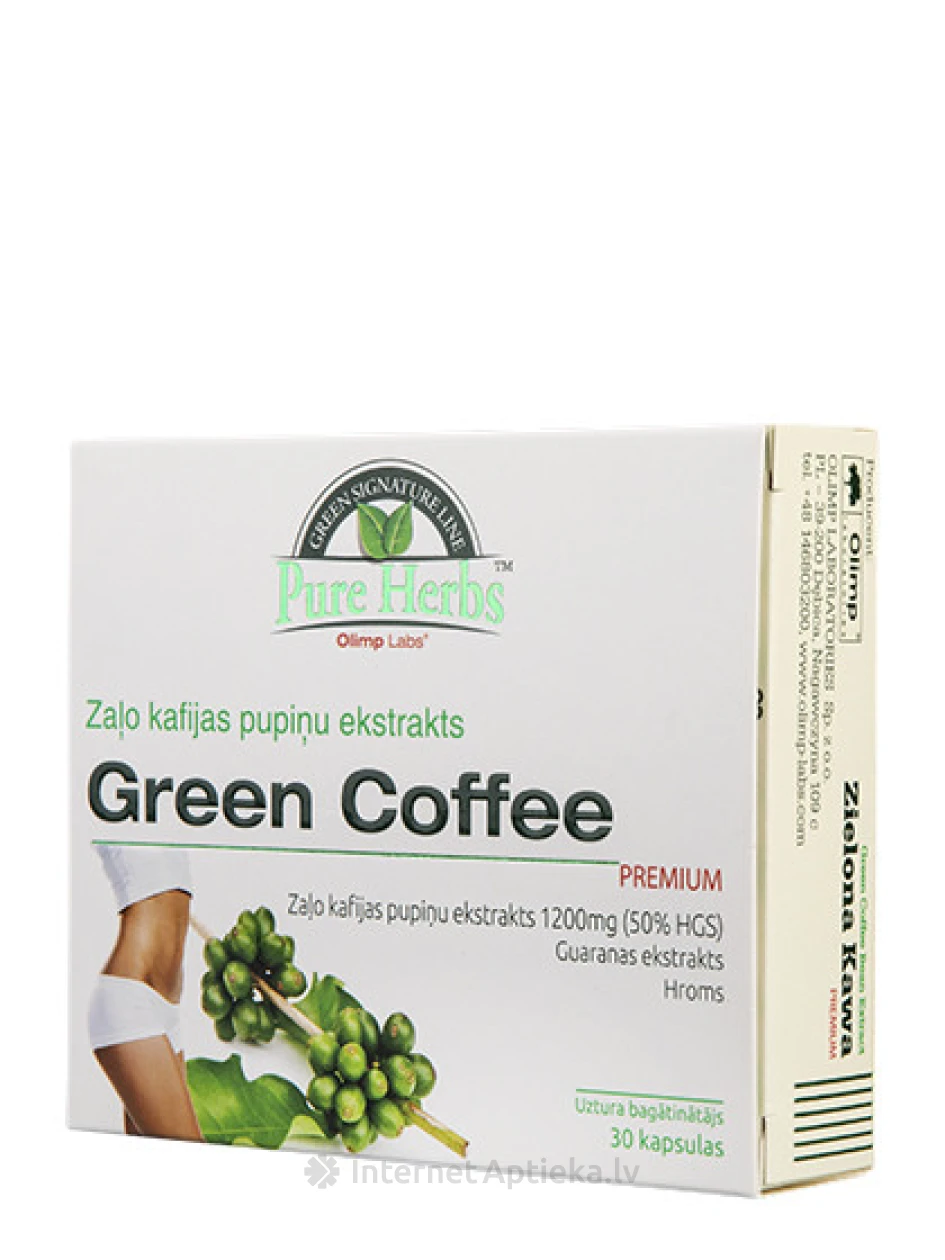 Olimp Labs Green Coffee Premium zaļo kafijas pupiņu ekstrakts, 30 kapsulas | internetaptieka.lv