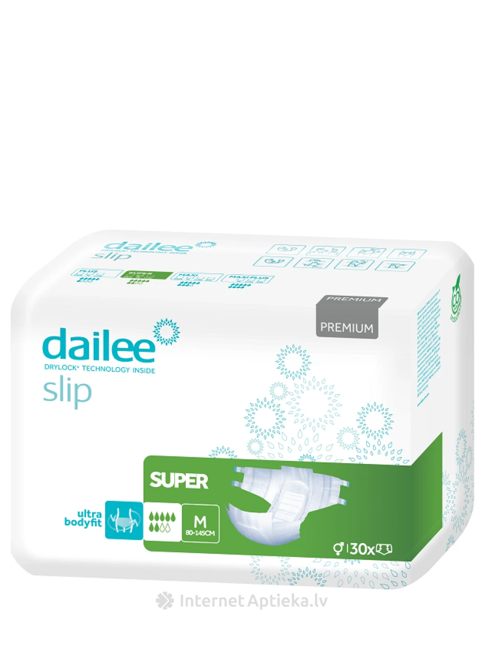Dailee Slip Premium Super autiņbikses M izmērs, 30 gb. | internetaptieka.lv