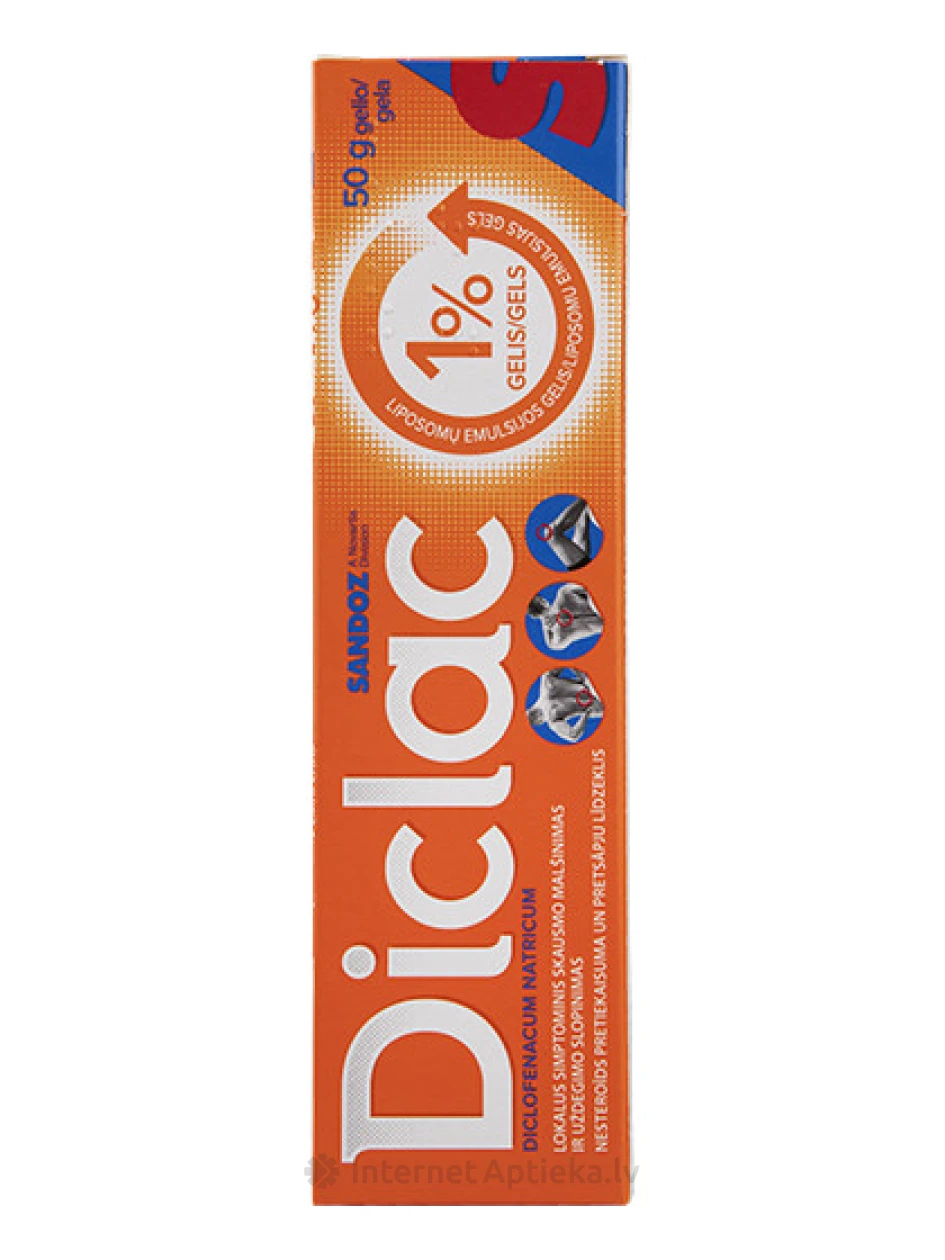 Diclac gels 1%, 50 g | internetaptieka.lv