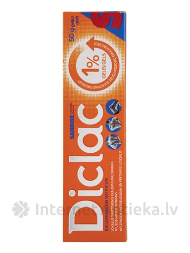 Diclac Гель 1%, 50 г | internetaptieka.lv
