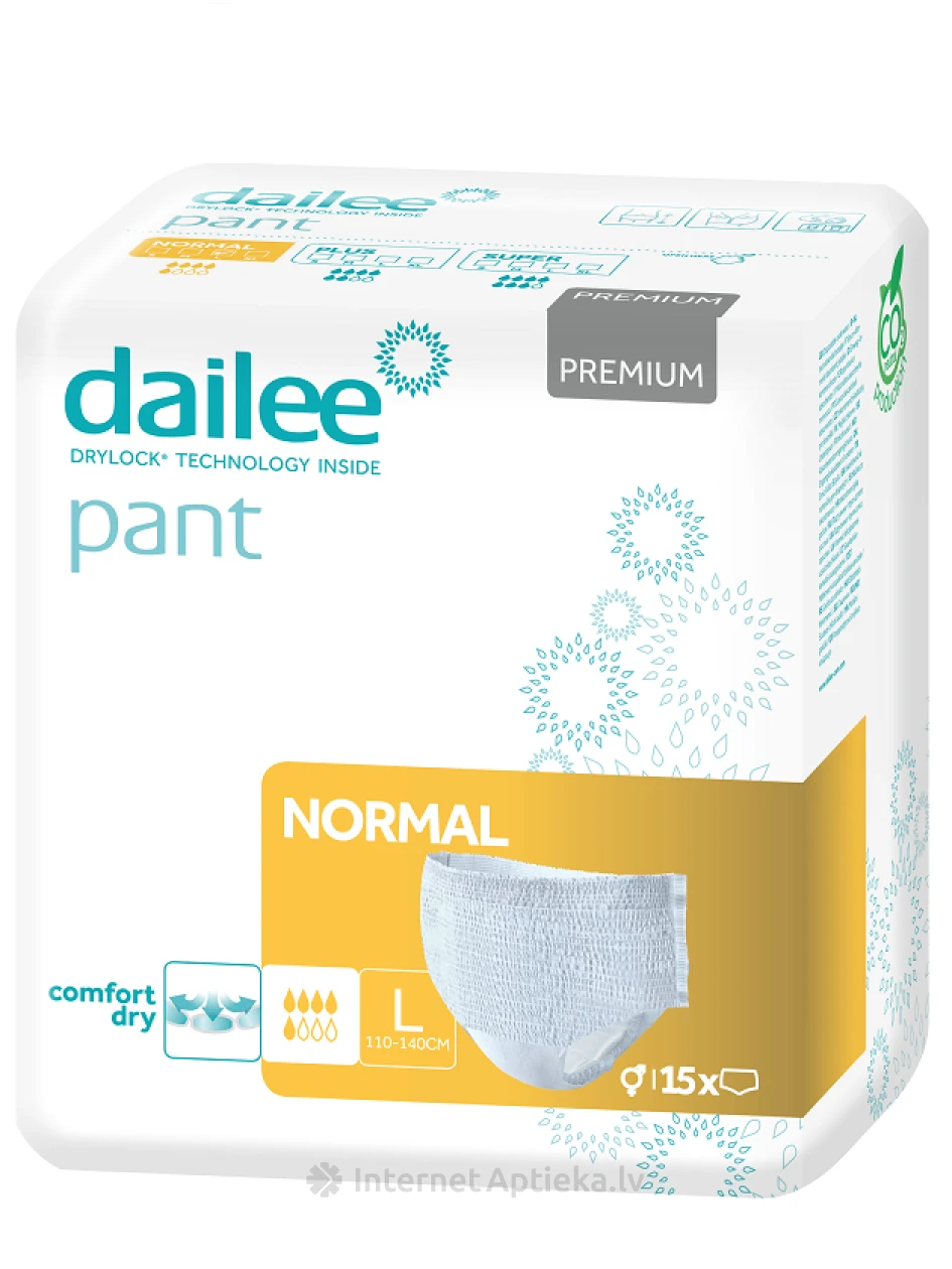 Dailee Pant Premium Normal подгузники L размер | internetaptieka.lv