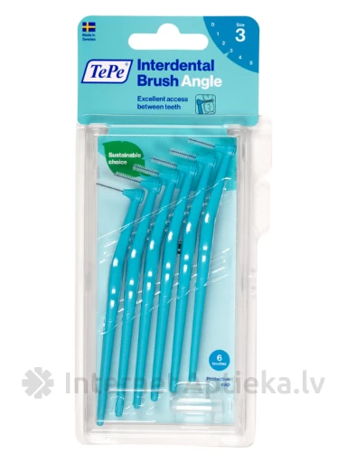 TePe Interdental Brush Angle hambavaheharjad 0,6 mm, sinine, 6 tk | internetaptieka.lv
