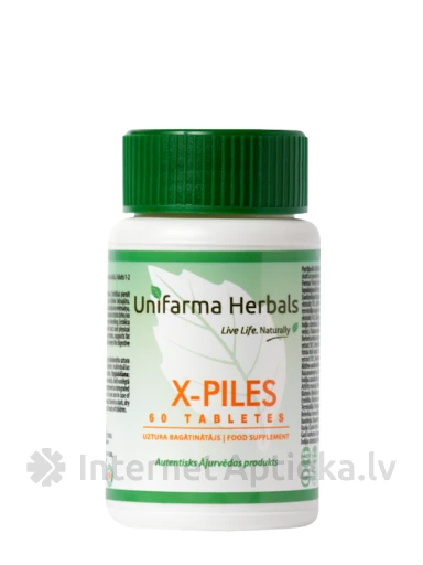 Unifarma Herbals X-Piles таблетки, 100 шт. | internetaptieka.lv