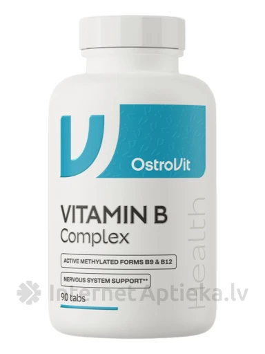 OstroVit Vitamin B Complex tabletes, 90 gb. | internetaptieka.lv