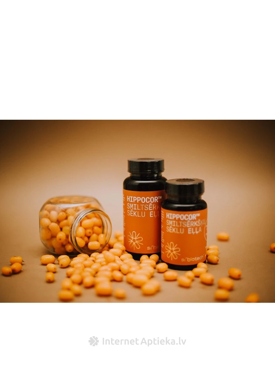 HIPPOCOR Omega-3,6,9 astelpajuseemneõli, 30 kapslit | internetaptieka.lv