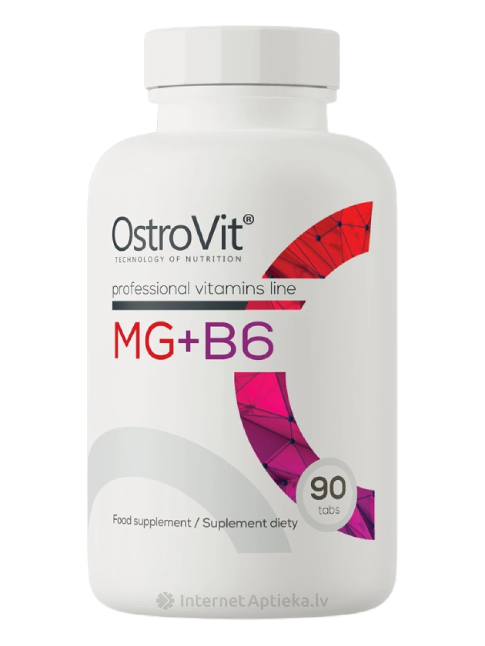 OstroVit Mg + B6 tabletės, 90 vnt. | internetaptieka.lv