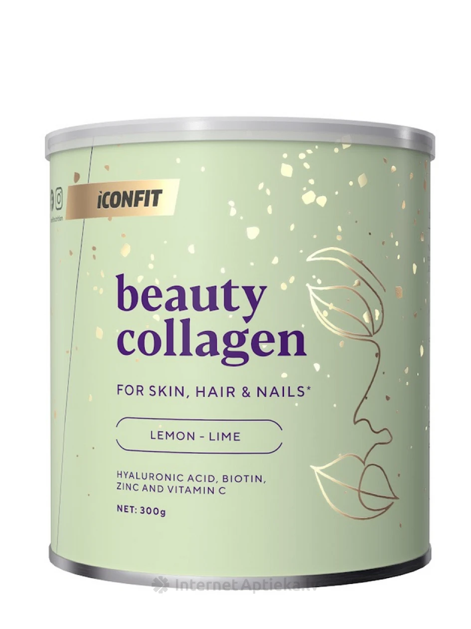 ICONFIT Beauty Collagen sidruni-laimimaitseline kollageenikompleks, 300 g | internetaptieka.lv